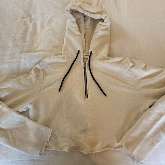 Cotton Citizen Tops - Cotton Citizen — Cropped quarter zip